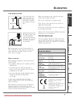 Preview for 15 page of Ariston AVTF 129 Instructions For Use Manual