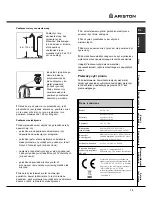 Предварительный просмотр 15 страницы Ariston AVTL 104 Instructions For Use Manual