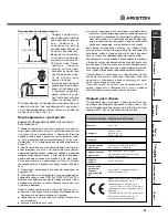 Предварительный просмотр 27 страницы Ariston AVTL 104 Instructions For Use Manual