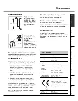 Предварительный просмотр 51 страницы Ariston AVTL 104 Instructions For Use Manual