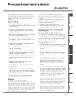 Preview for 9 page of Ariston AVTL 89 Instructions For Use Manual