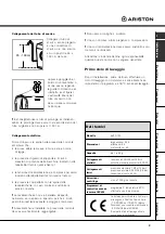 Предварительный просмотр 3 страницы Ariston AVXD 109 Instructions For Use Manual