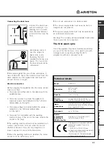 Предварительный просмотр 27 страницы Ariston AVXD 109 Instructions For Use Manual