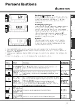 Предварительный просмотр 31 страницы Ariston AVXD 109 Instructions For Use Manual