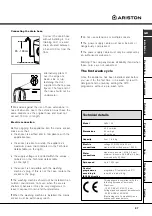 Предварительный просмотр 27 страницы Ariston AVXL 105 Instructions For Use Manual