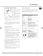 Предварительный просмотр 15 страницы Ariston AVXXL105 Instruction Booklet