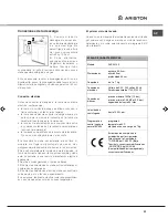 Предварительный просмотр 27 страницы Ariston AVXXL105 Instruction Booklet