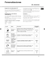 Предварительный просмотр 31 страницы Ariston AVXXL105 Instruction Booklet