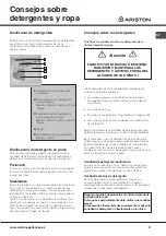 Предварительный просмотр 37 страницы Ariston AW 149 User Manual