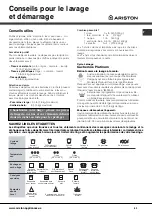 Предварительный просмотр 63 страницы Ariston AW 149 User Manual