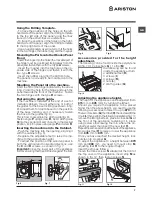 Предварительный просмотр 7 страницы Ariston BHWD 125 Instructions For Use Manual