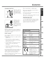 Предварительный просмотр 3 страницы Ariston BS 1400 Instructions For Use Manual