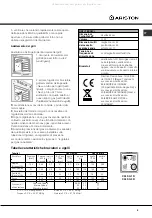 Предварительный просмотр 6 страницы Ariston C 34S G1 R Operating Instructions Manual