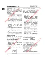 Preview for 44 page of Ariston C3VP6R Operating Instructions Manual