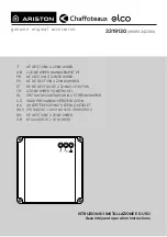 Ariston Chafforeaux elco 3319130 Assembly And Operation Instructions Manual предпросмотр