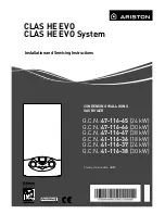 Ariston CLAS HE EVO Installation And Servicing Instructions preview