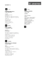 Ariston CX61SP6 T S Operating Instructions Manual preview