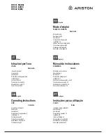 Preview for 1 page of Ariston DD 641 /A(ICE) Operating Instructions Manual