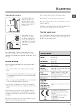 Предварительный просмотр 3 страницы Ariston ECOT6L 105 Instructions For Use Manual