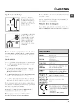 Предварительный просмотр 39 страницы Ariston ECOT6L 105 Instructions For Use Manual