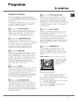 Предварительный просмотр 47 страницы Ariston F 87 V.1 Operating Instructions Manual