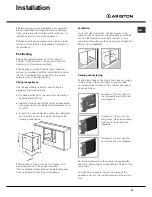 Предварительный просмотр 19 страницы Ariston FB 51 A.1 IX CN Operating Instructions & Installation Instructions