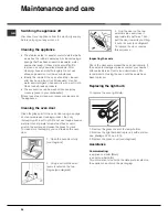 Предварительный просмотр 26 страницы Ariston FB 51 A.1 IX CN Operating Instructions & Installation Instructions