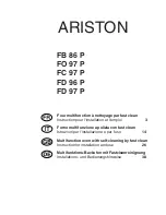 Ariston FB 86 P Instructions For Installation And Use Manual предпросмотр