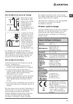 Предварительный просмотр 15 страницы Ariston FMG 722 Instructions For Use Manual