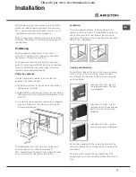 Предварительный просмотр 13 страницы Ariston FQ61P.1 Operating Instructions Manual