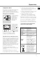 Предварительный просмотр 3 страницы Ariston FZ1002 C.2 Operating Instructions Manual