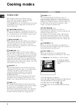 Предварительный просмотр 18 страницы Ariston FZ1002 C.2 Operating Instructions Manual