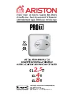 Ariston GL 2.5 Installation Manual предпросмотр