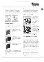 Предварительный просмотр 3 страницы Ariston Hotpoint CISFB G Operating Instructions Manual