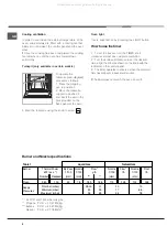 Предварительный просмотр 8 страницы Ariston Hotpoint CISFB G Operating Instructions Manual