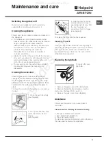 Предварительный просмотр 11 страницы Ariston Hotpoint CISFB G Operating Instructions Manual