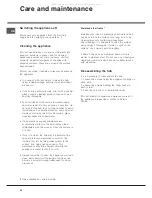 Preview for 20 page of Ariston KBT 6412 I Operating Instructions Manual