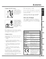 Предварительный просмотр 3 страницы Ariston LBE 129 Instructions For Use Manual