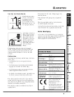 Предварительный просмотр 45 страницы Ariston LBE 129 Instructions For Use Manual