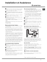 Предварительный просмотр 17 страницы Ariston LFB 5B010 Operating Instructions Manual