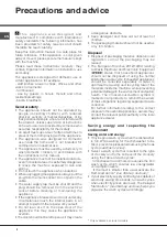 Preview for 2 page of Ariston LFF 8M5 Operating Instructions Manual