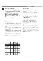 Предварительный просмотр 8 страницы Ariston LFZ 3284 Operating Instructions Manual