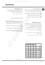 Preview for 21 page of Ariston LFZ 3284 Operating Instructions Manual