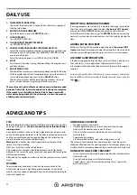 Preview for 4 page of Ariston LIE2C19 A Daily Reference Manual