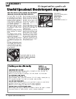 Preview for 8 page of Ariston MARGHERITA A 1234 Instructions For Installation And Use Manual