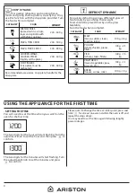 Предварительный просмотр 4 страницы Ariston MD554IXA Daily Reference Manual