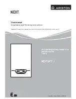 Preview for 1 page of Ariston NEXT SFT 14 User Manual