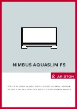 Ariston NIMBUS AQUASLIM 10 FS Instruction For Installation And Maintenance preview