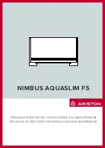 Preview for 1 page of Ariston NIMBUS AQUASLIM 10 FS Instruction For Installation And Maintenance