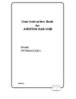 Ariston PF750AST User Instruction Book preview